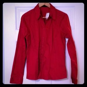 NWT The Limited Red Button Down Shirt